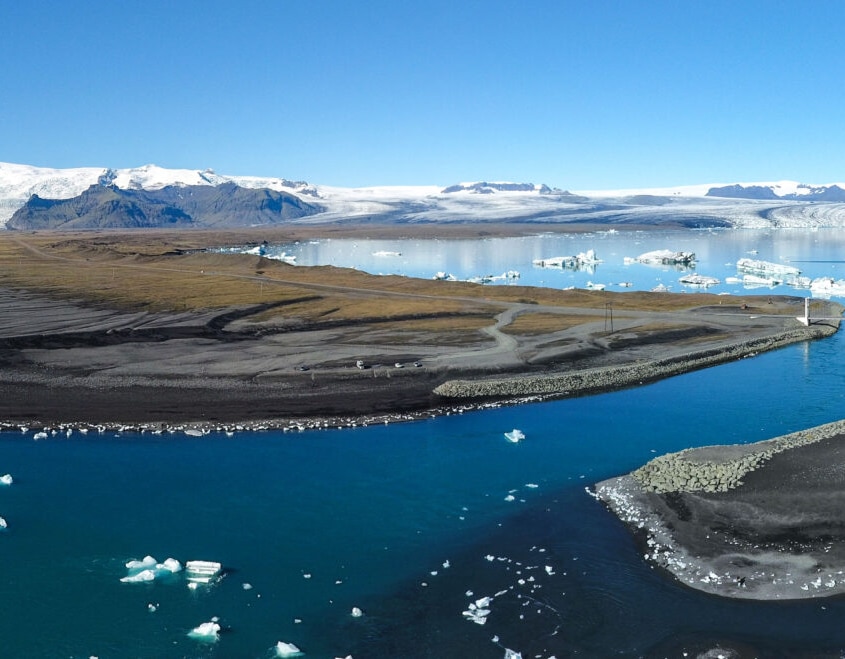 Breiðamerkursandur og Jökulsárlón 15. september 2020. Mynd: Lilja Jóhannesdóttir