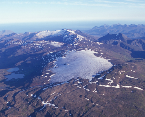 Hofsjökull eystri, séður úr lofti 16. ágúst, 2006. Ljósm. Snævarr Guðmundsson