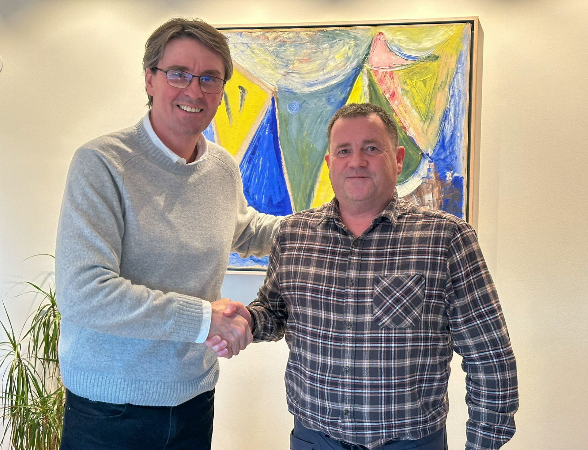 Sigurjón Andrésson, formaður stjórnar, og Snævarr Guðmundsson, nýráðinn forstöðumaður.