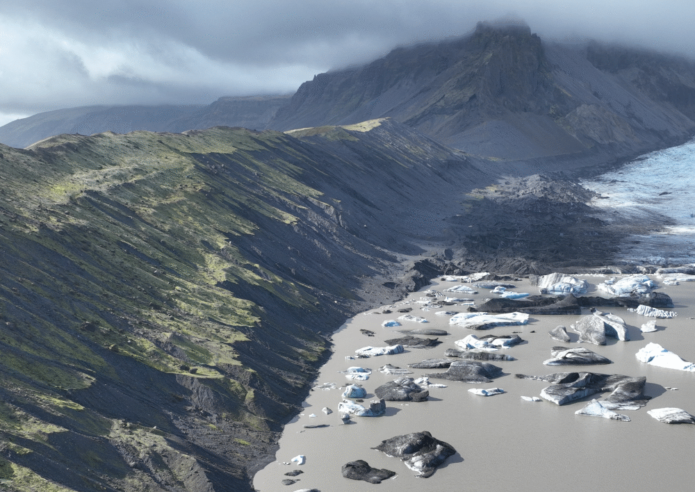 Kvíármýrarkambur og Kvíárjökull