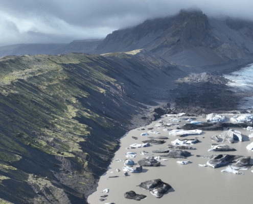 Kvíármýrarkambur og Kvíárjökull
