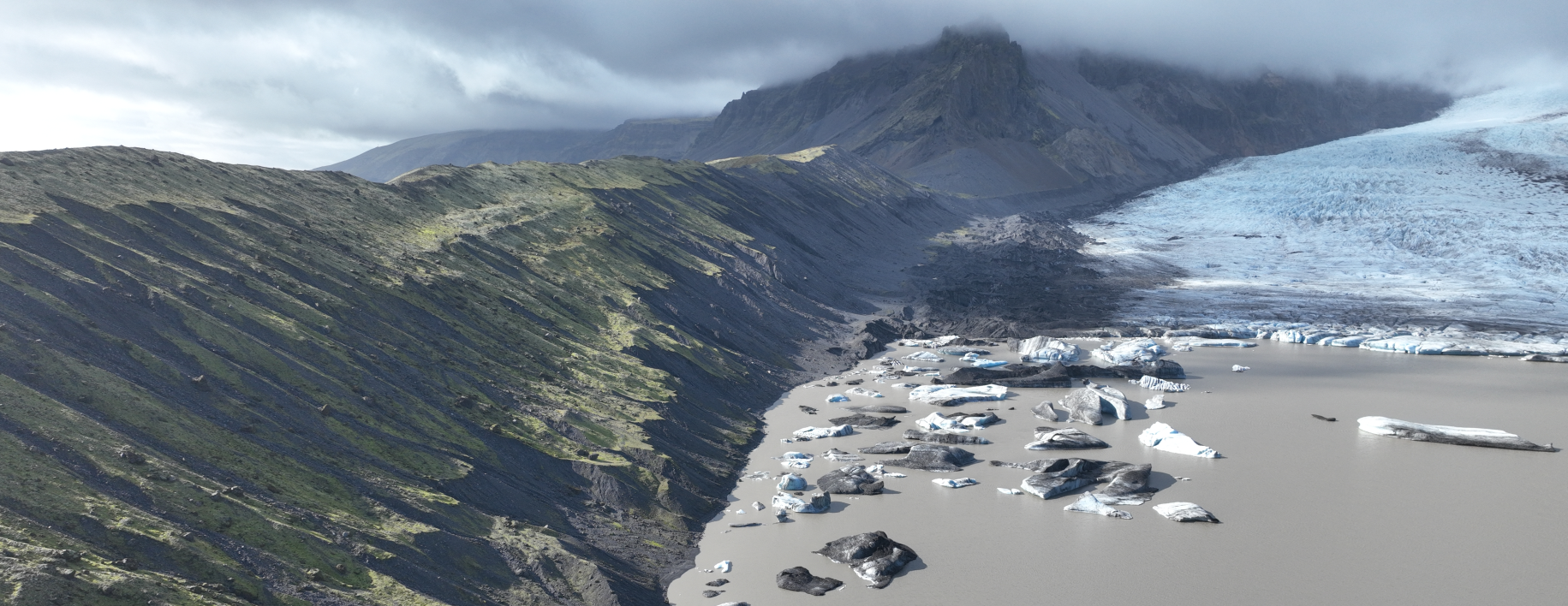 Kvíármýrarkambur og Kvíárjökull